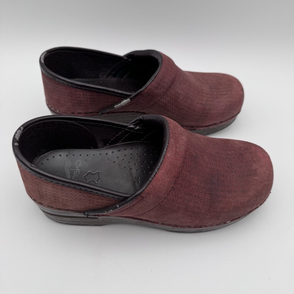 Dansko XP Maroon Red Leather Women's Clog Size 38 (8-9 US) 106247878 - Picture 4 of 9